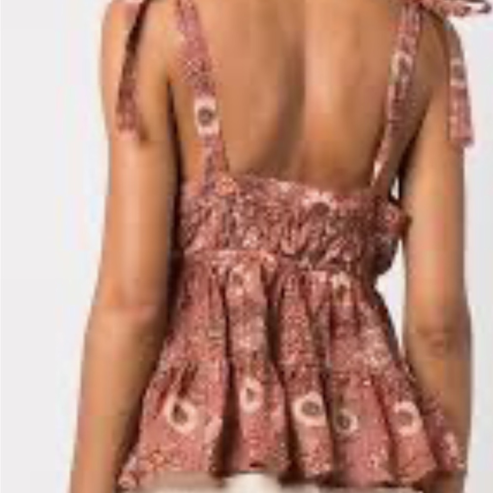 ULLA JOHNSON  adorable rust,peach and turquoise top. - Picture 2 of 5